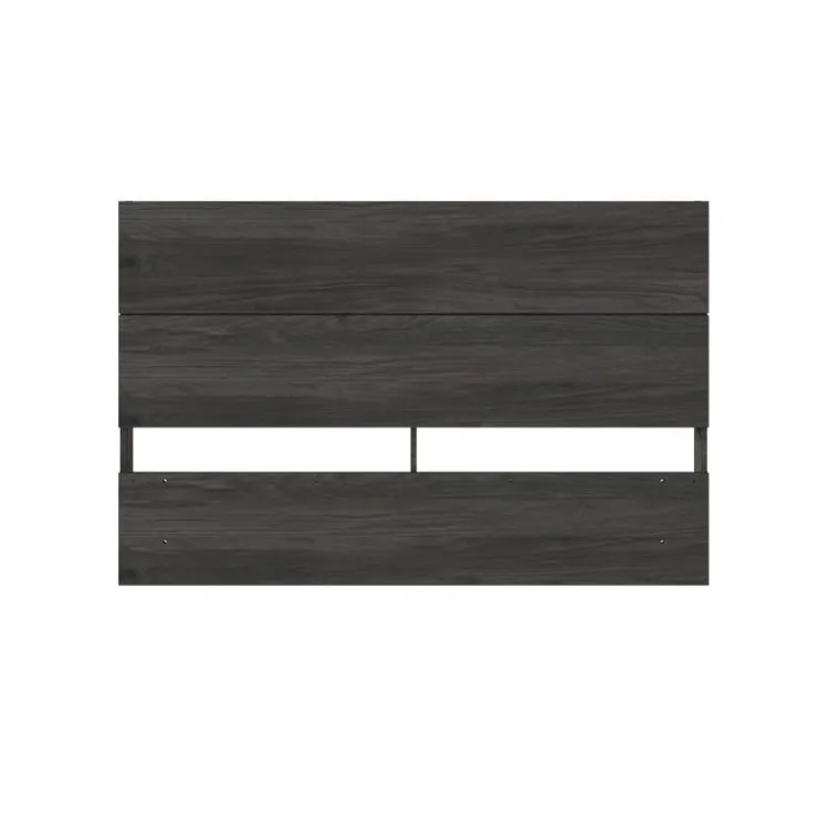 Nexera Queen Size Panel Headboard, Bark - Grey Outlet