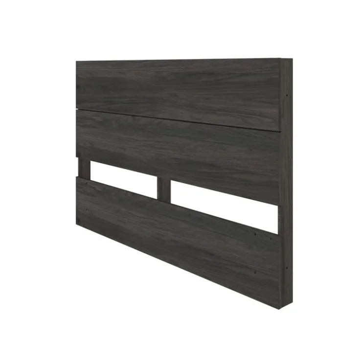 Nexera Queen Size Panel Headboard, Bark - Grey Outlet
