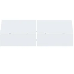 Nexera Queen Size Panoramic Panel Headboard, - White Hot