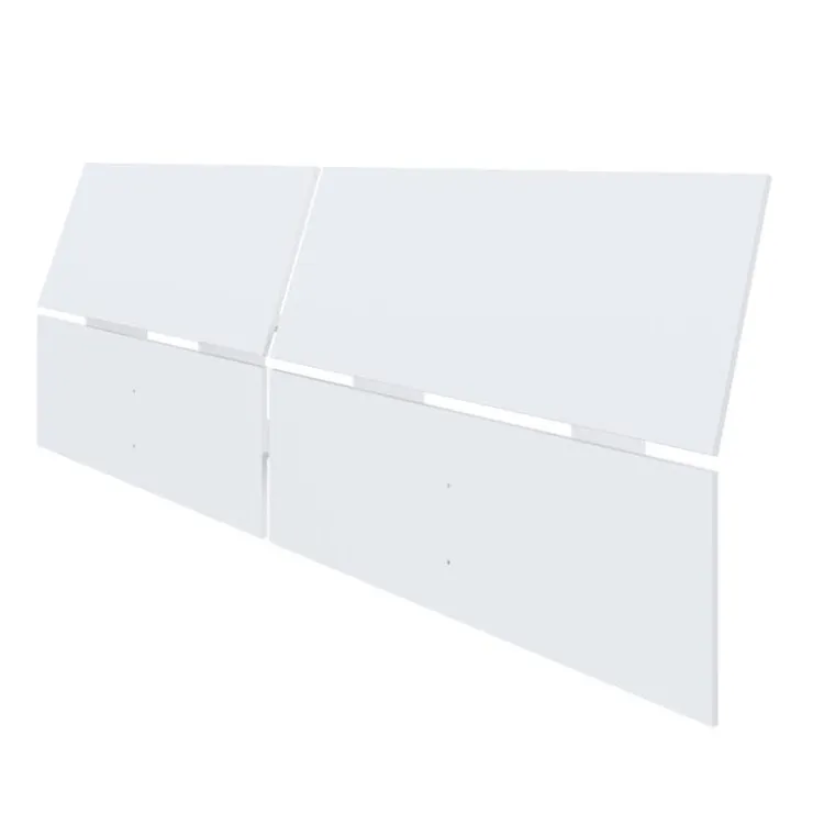 Nexera Queen Size Panoramic Panel Headboard, - White Hot