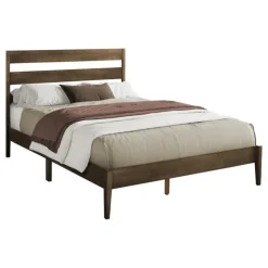 Monarch Queen Solid Wood Bed with Headboard (60") - Walnut Sale