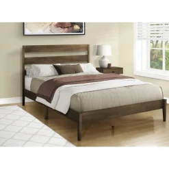 Monarch Queen Solid Wood Bed with Headboard (60