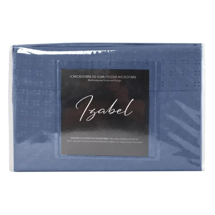 Queen Split-Head Microfibre Bed Sheet Set - Blue Blue Moon Discount