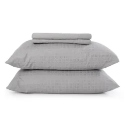 Queen Split-Head Microfibre Bed Sheet Set - Cement Grey Discount