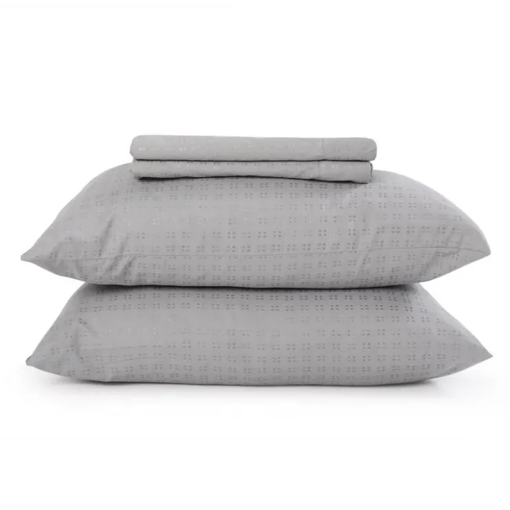 Queen Split-Head Microfibre Bed Sheet Set - Cement Grey Discount