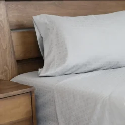 Queen Split-Head Microfibre Bed Sheet Set - Cement Grey Discount