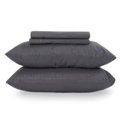 Queen Split-Head Microfibre Bed Sheet Set - Charcoal Grey Online