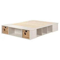 Meubles South Shore Queen Storage Bed and Baskets (60