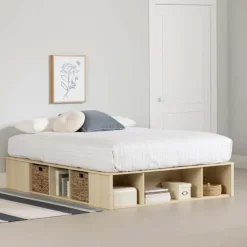 Meubles South Shore Queen Storage Bed and Baskets (60
