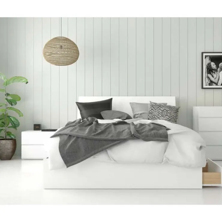 Nexera Queen Storage Bed Set (60") - 3 pcs - White Outlet