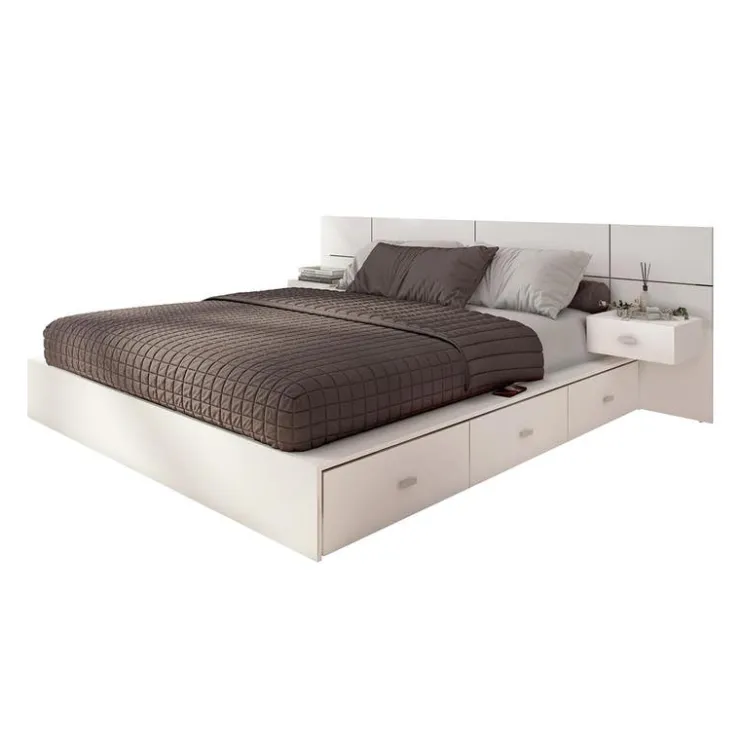 SUA-V Queen Storage Bedroom Set with 6-Drawer Storage (60") - 4 pcs White Discount