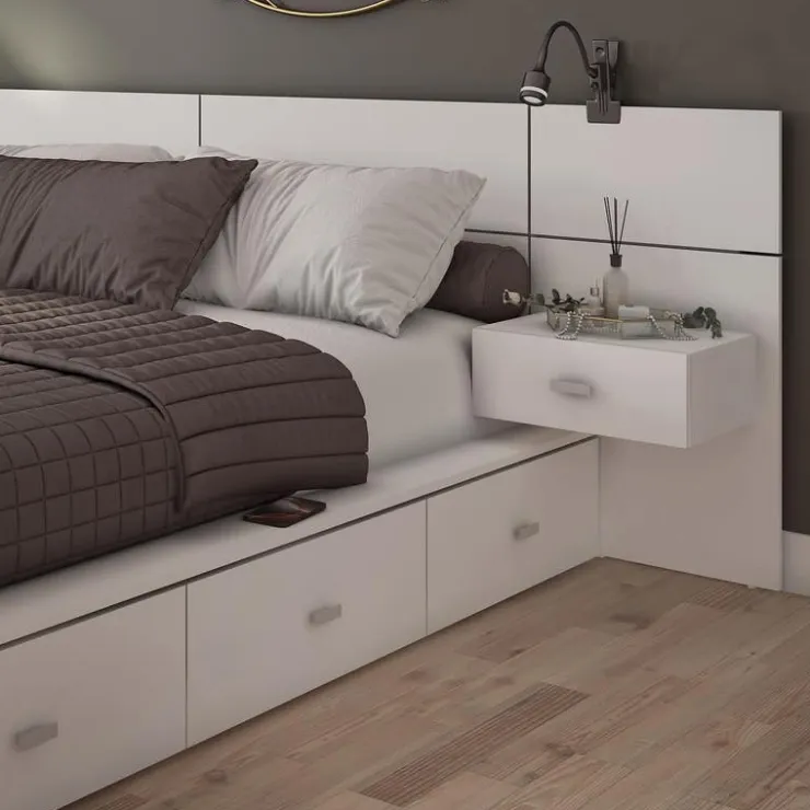 SUA-V Queen Storage Bedroom Set with 6-Drawer Storage (60") - 4 pcs White Discount