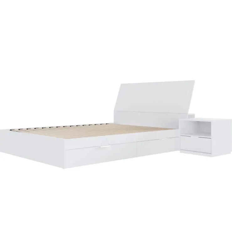 Nexera Queen Storage Bedroom Set (60") - 3 pcs - White Best