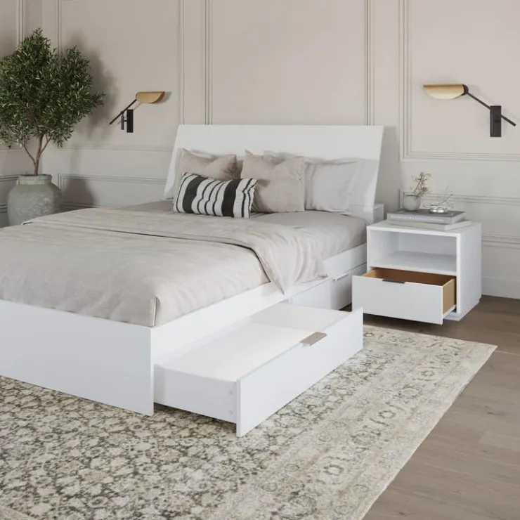 Nexera Queen Storage Bedroom Set (60") - 3 pcs - White Best