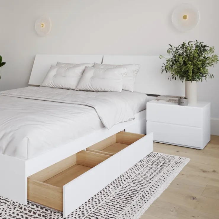 Nexera Queen Storage Bedroom Set (60") - 3 pcs - White New