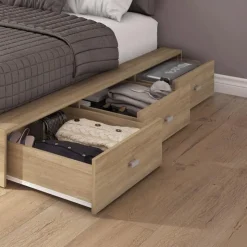SUA-V Queen Storage Bedroom Set with 6-Drawer Storage (60") - 4 pcs Natural Online