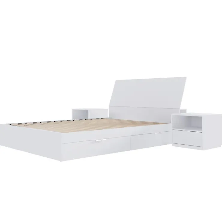 Nexera Queen Storage Bedroom Set (60") - 4 pcs - White New