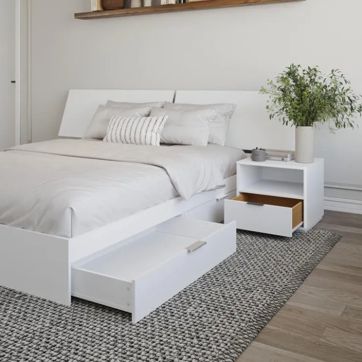 Nexera Queen Storage Bedroom Set (60") - 3 pcs - White Sale