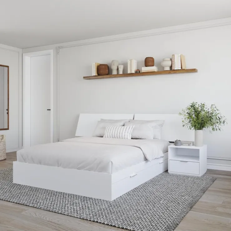 Nexera Queen Storage Bedroom Set (60") - 3 pcs - White Sale