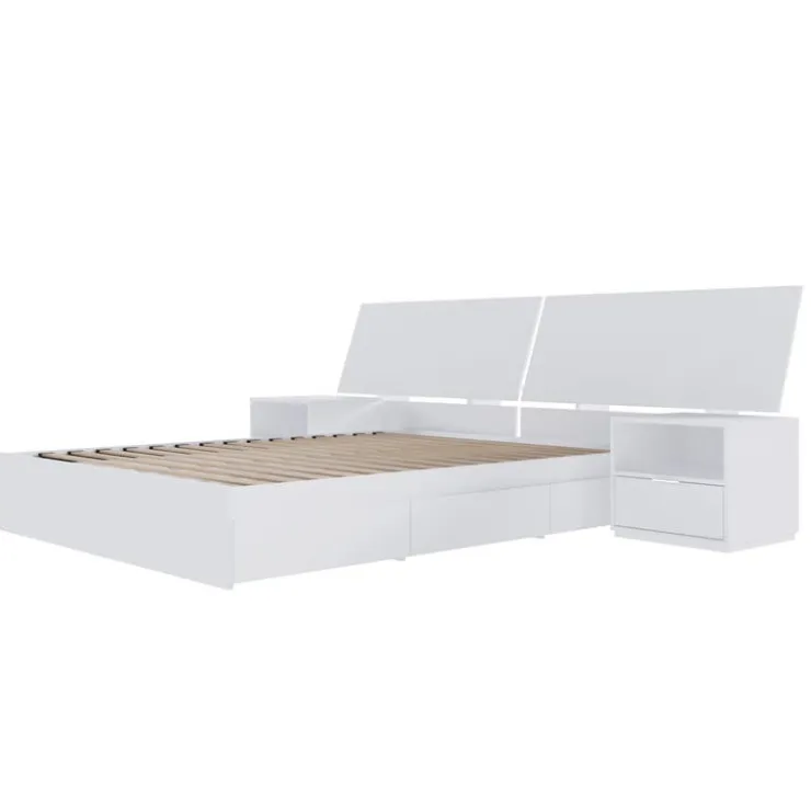 Nexera Queen Storage Bedroom Set (60") - 4 pcs - White New