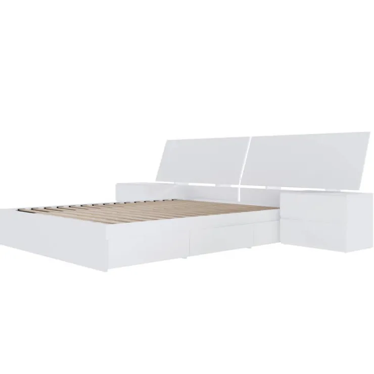 Nexera Queen Storage Bedroom Set (60") - 4 pcs - White Hot