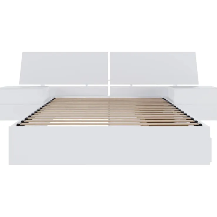 Nexera Queen Storage Bedroom Set (60") - 4 pcs - White Hot
