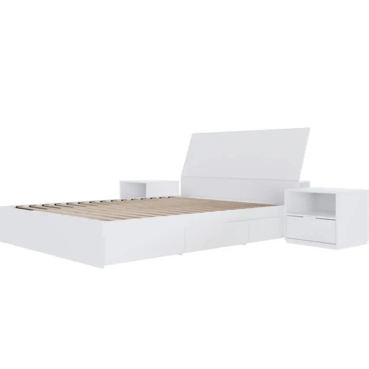 Nexera Queen Storage Bedroom Set (60") - 4 pcs - White Outlet