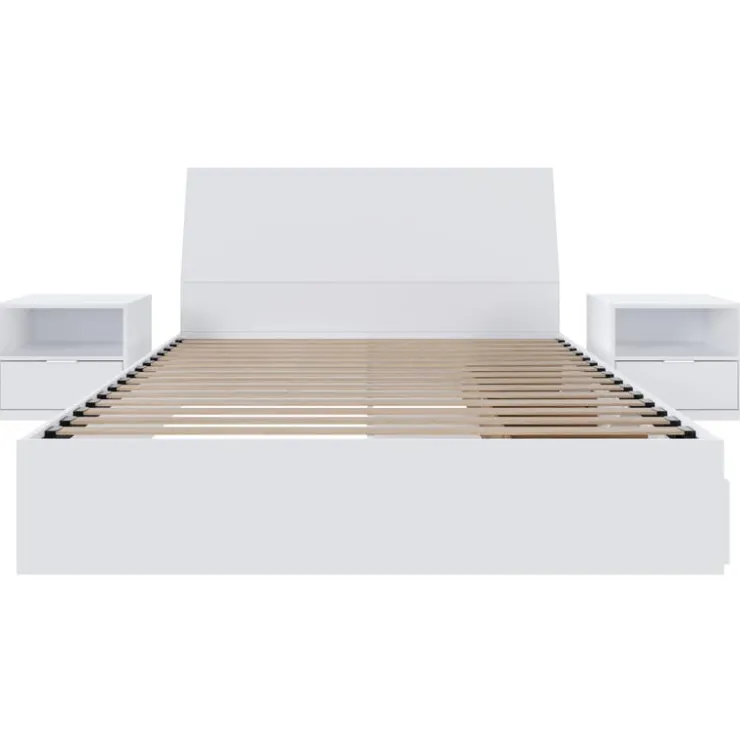 Nexera Queen Storage Bedroom Set (60") - 4 pcs - White Outlet