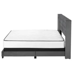 Monarch Queen Velvet Bed with Headboard (60
