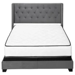 Monarch Queen Velvet Bed with Headboard (60