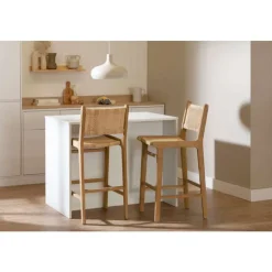 Meubles South Shore RATTAN BAR STOOL, SET OF 2 - South Shore Natural