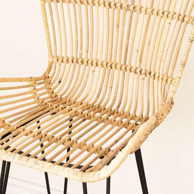 Meubles South Shore Rattan Counter Stool With Armrests. Set Of 2 - South Shore Rattan and Black New