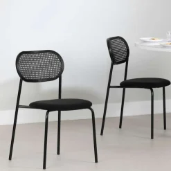 Meubles South Shore Rattan Dining Chair - Set Of 2 - South Shore Black New