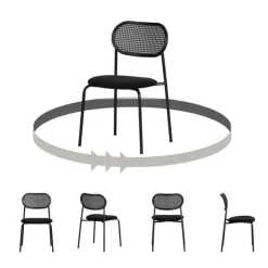 Meubles South Shore Rattan Dining Chair - Set Of 2 - South Shore Black New