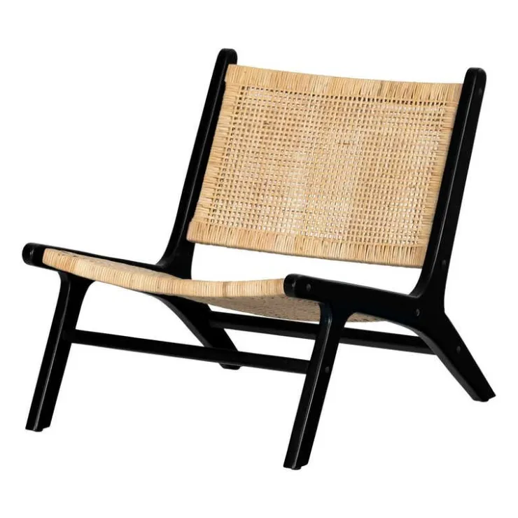 Meubles South Shore Rattan Lounge Chair Naturel et noir Outlet