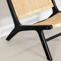Meubles South Shore Rattan Lounge Chair Naturel et noir Outlet