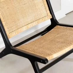 Meubles South Shore Rattan Lounge Chair Naturel et noir Outlet