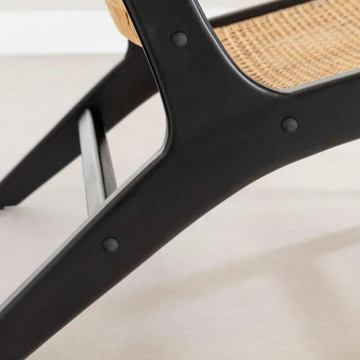 Meubles South Shore Rattan Lounge Chair Naturel et noir Outlet