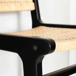 Meubles South Shore Rattan Stool - South Shore Black and Natural Discount