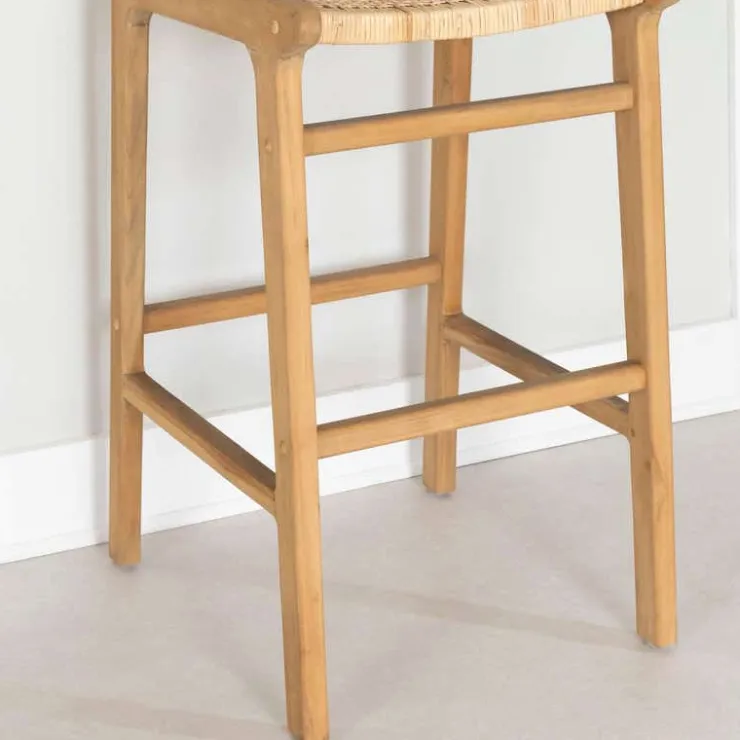 Meubles South Shore Rattan Stool - South Shore Natural Online