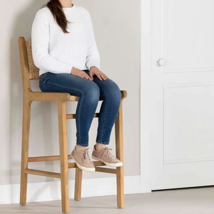 Meubles South Shore Rattan Stool - South Shore Natural Online