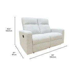 Reclining Loveseat Beige Clearance