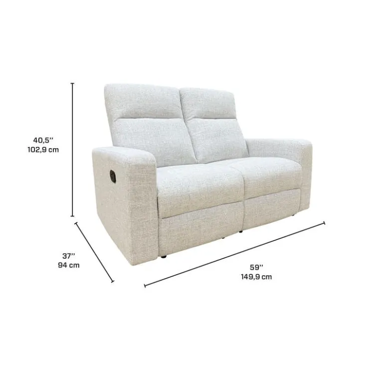 Reclining Loveseat Beige Clearance