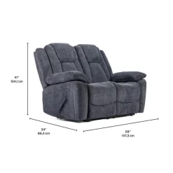 Reclining Loveseat Grey Outlet