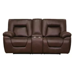 Reclining Loveseat with Console Brown Best