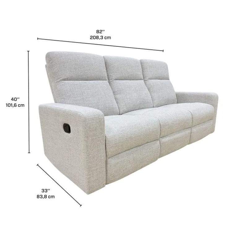 Reclining Sofa Beige Hot