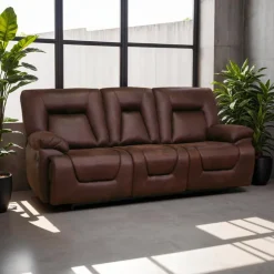 Reclining Sofa Brown Hot