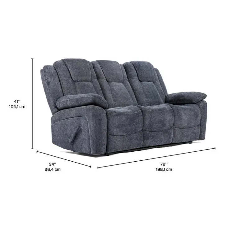 Reclining Sofa Grey Discount
