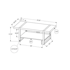 Monarch Rectangular Coffee Table - Brown Online