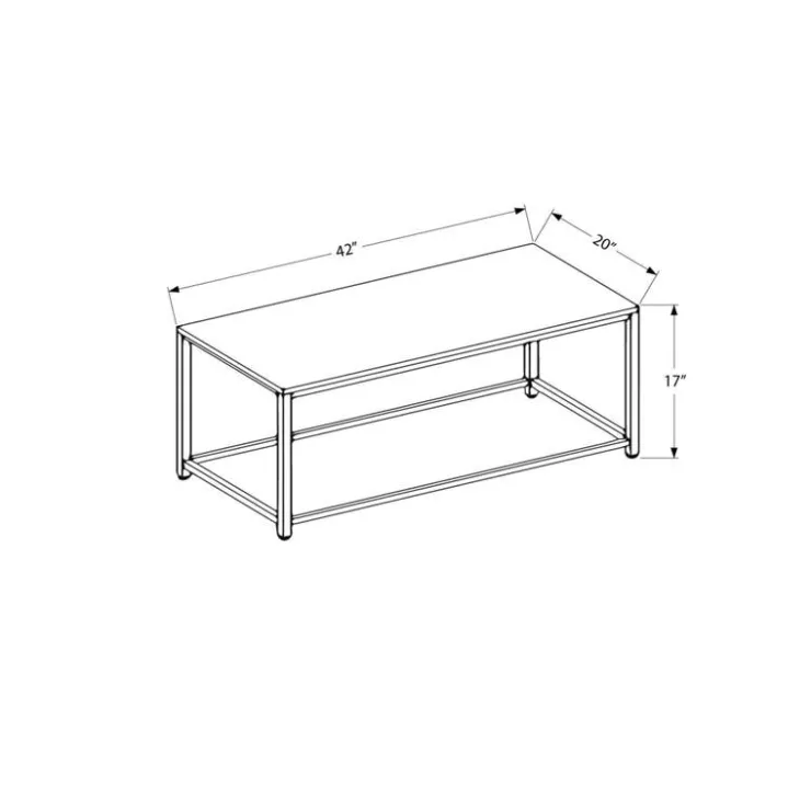 Monarch Rectangular Coffee Table - Brown Outlet
